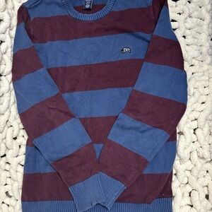 American Rag Men's Crewneck Pullover Sweater Size Medium Blue Striped